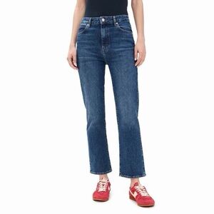 FRAME The Ruler Crop Straight Leg High Rise Rival Wash Size 26 NWT